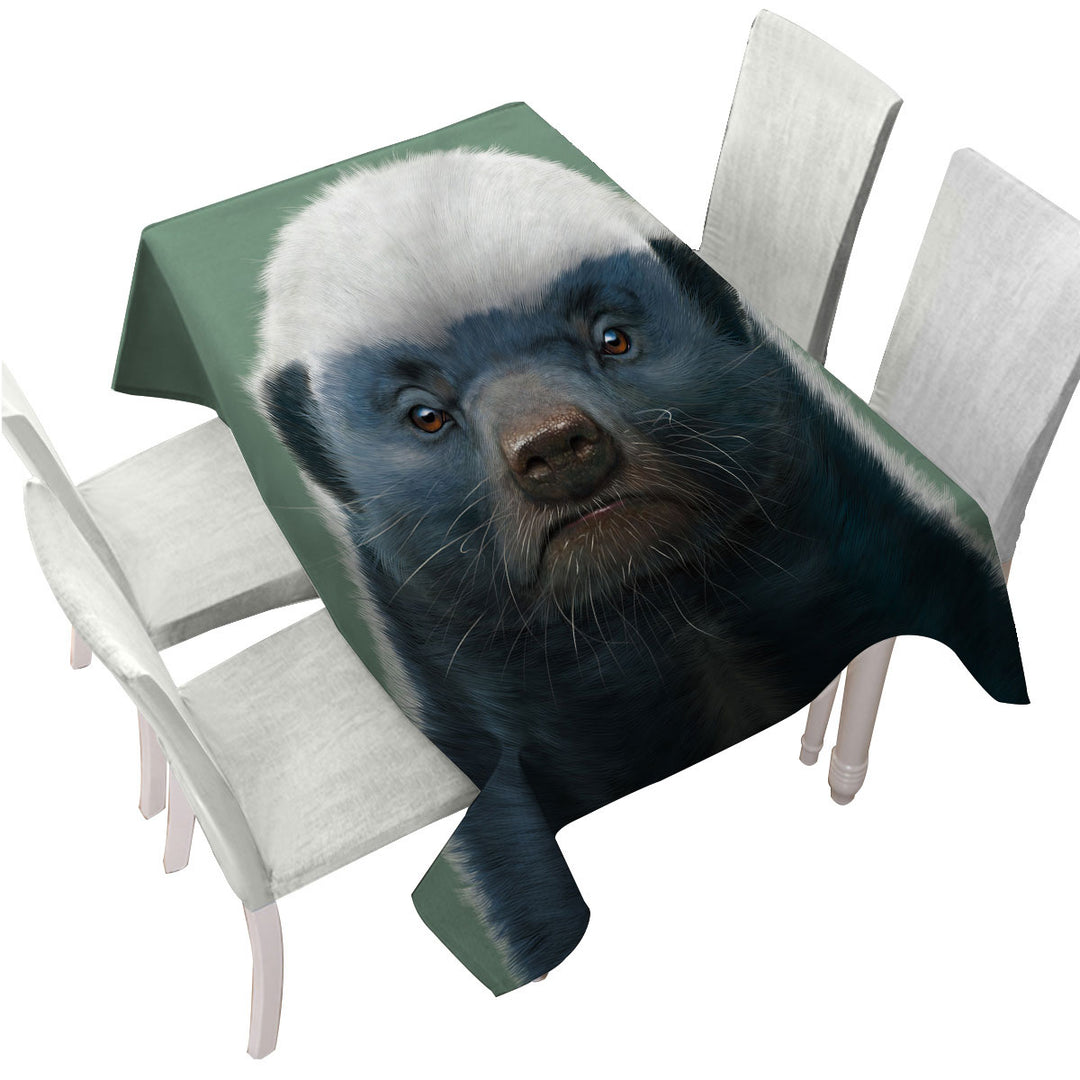 Cute Animal Art Honey Badger Table Cover