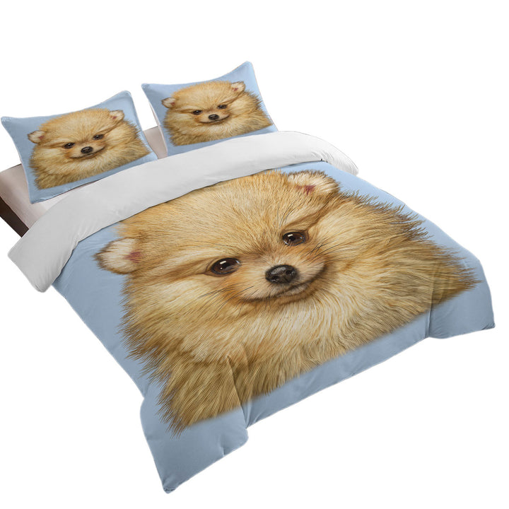 Cute Animal Art Pomeranian Puppy Dog Quilt Cover