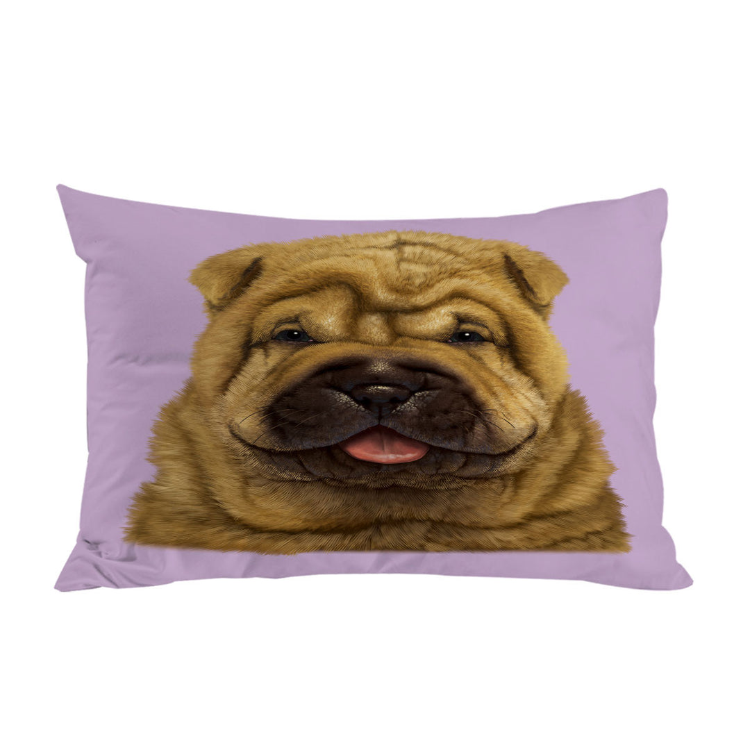 Cute Animal Art Shar Pei Puppy Dog Pillow Cases