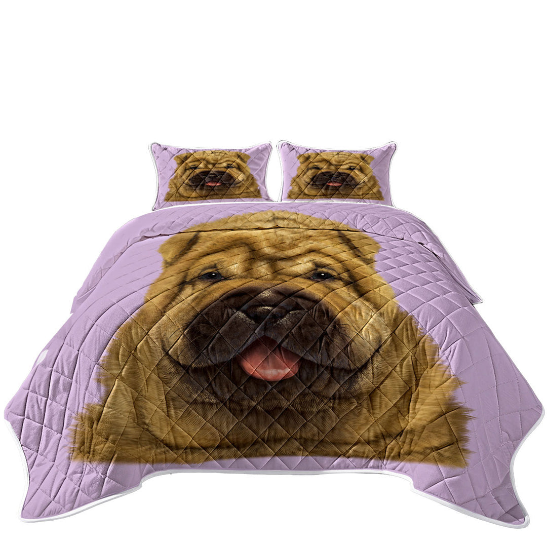 Cute Animal Art Shar Pei Puppy Dog Quilts