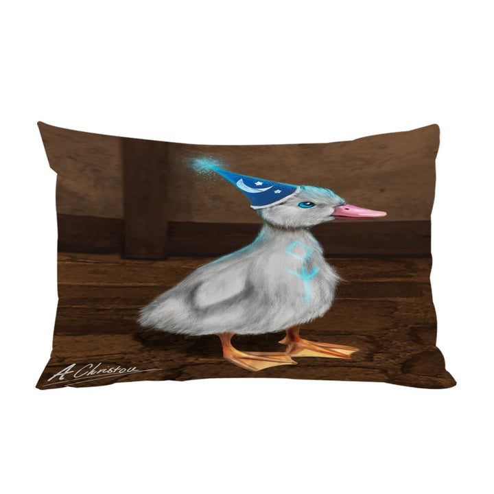 Cute Animals Art Wizard Duck Pillow Cases