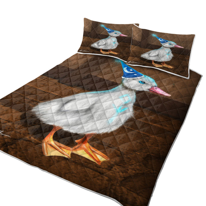 Cute Animals Art Wizard Duck Quilts