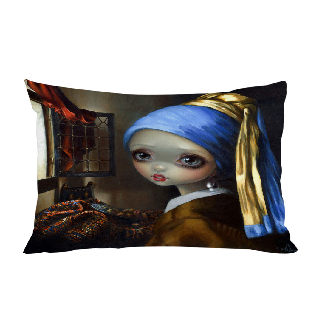 Cute Art Girl With a Pearl Earring Pillowcase