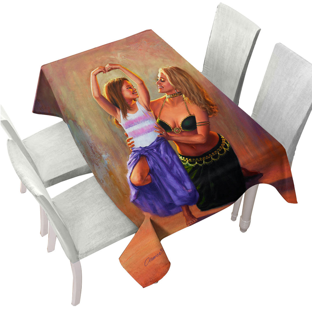 Cute Art Paintings Little Belly Dancer Custom table cloth