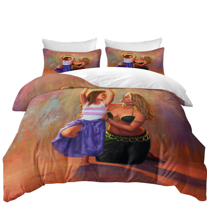 Cute Art Paintings Little Belly Dancer Duvet Cover