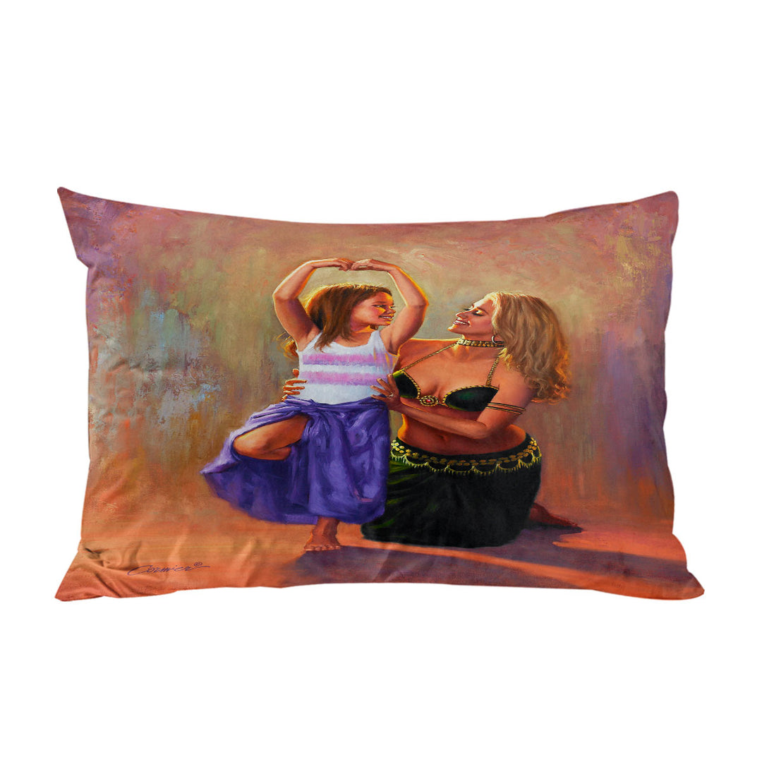 Cute Art Paintings Little Belly Dancer Pillowcase