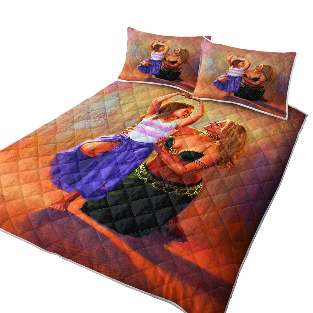 Cute Art Paintings Little Belly Dancer Quilt