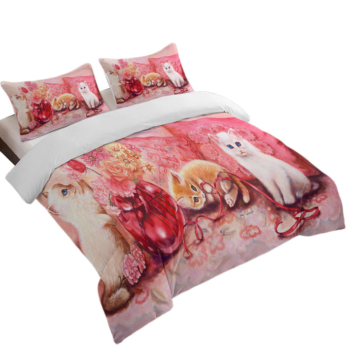 Cute Cat Art the Three Adorable Kittens Daybed Covers Sets