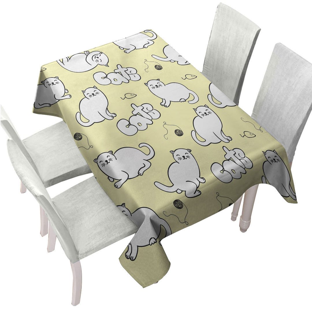 Cute Cats Drawings Custom table Covers