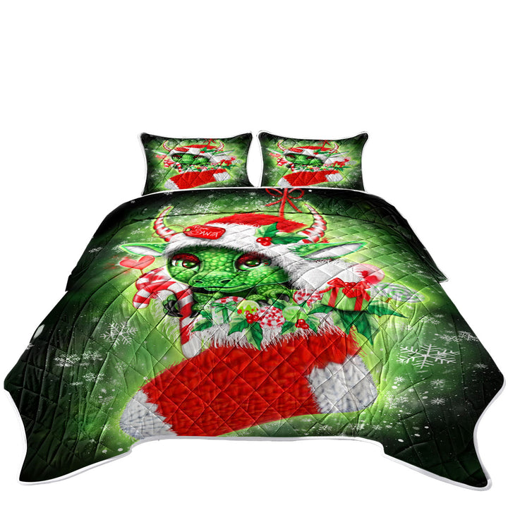 Cute Christmas Stocking Stuffer Lil Dragon Quilts for sale