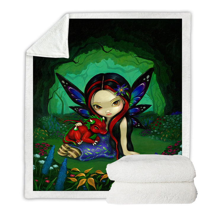 Cute Couch Throws Forest Fairy in the Dragonling Garden