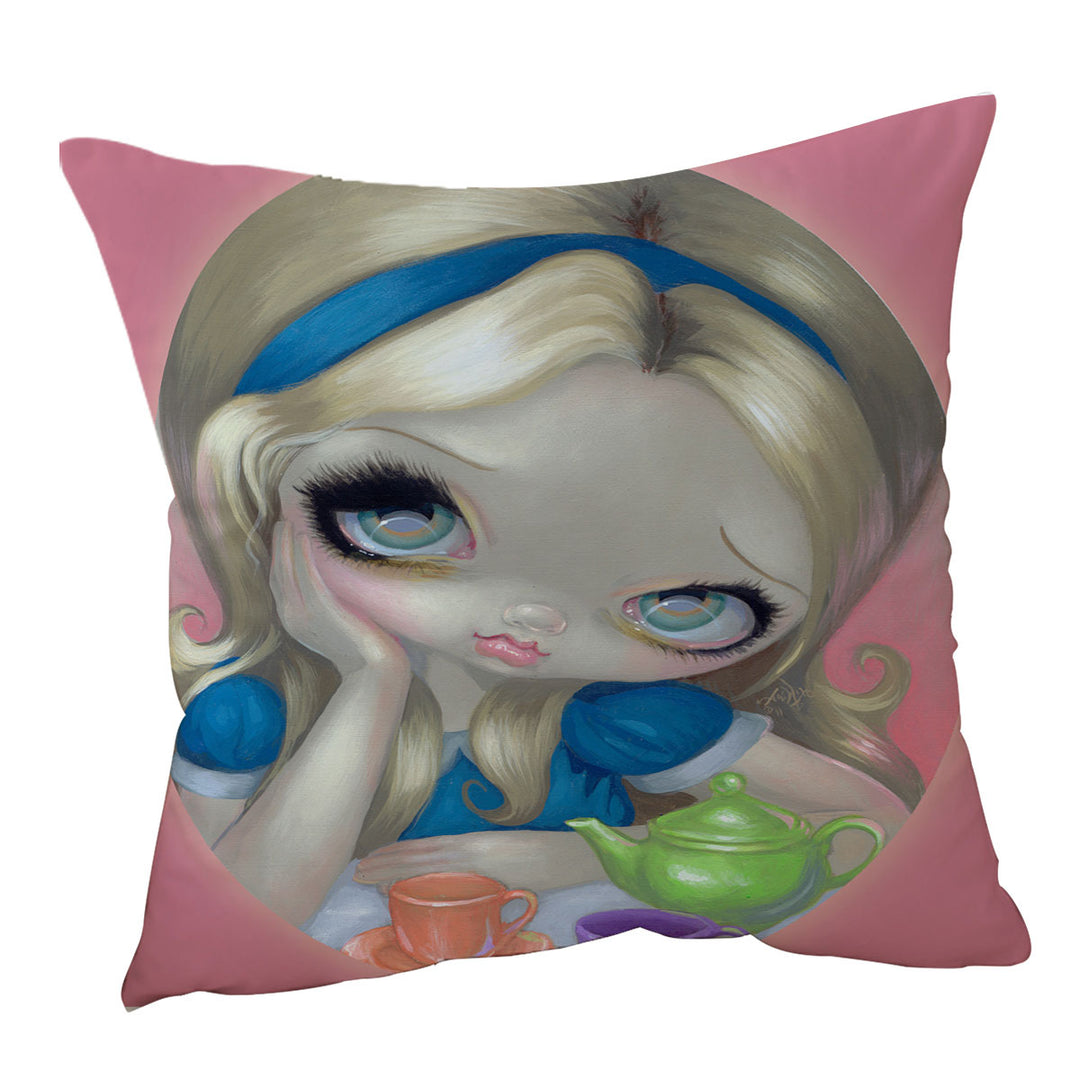 Cute Fairytale Art Alice_s Tea Party Cushion Covers