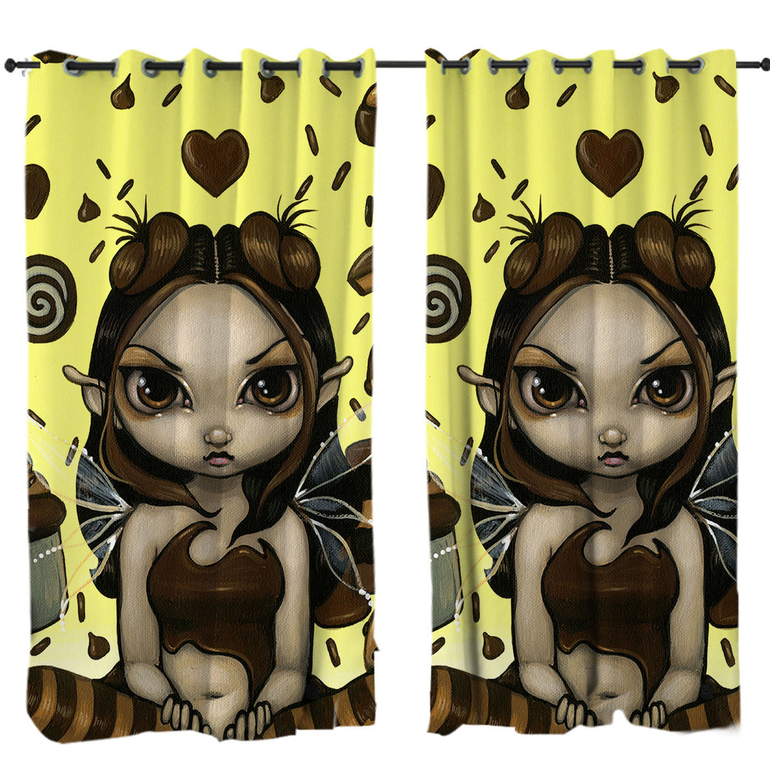 Cute Fantasy Favorite Treats Chocolate Fairy Curtain