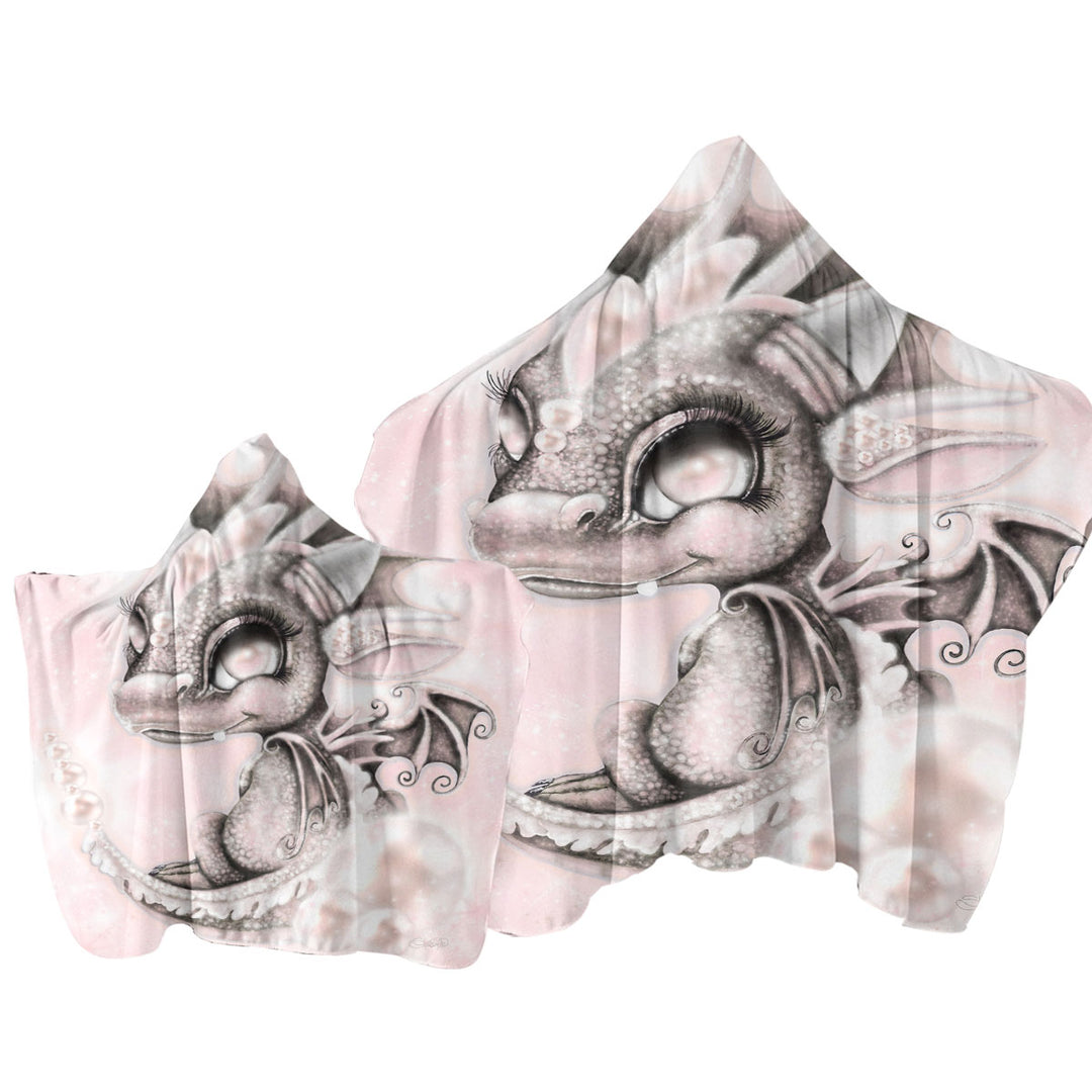 Cute Gift June Pearl Birthstone Lil Dragon Towel Hoodie