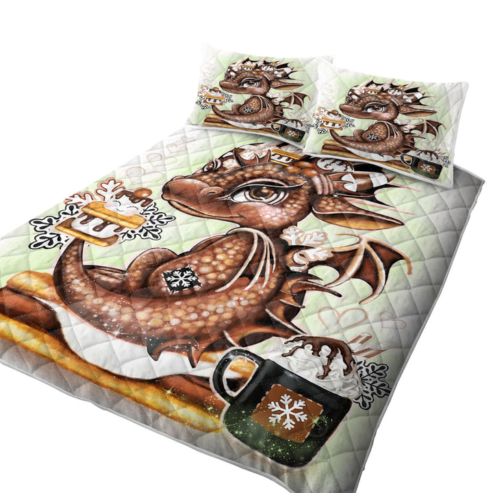 Cute Hot Chocolate and Smores Lil Dragon Summer Quilt