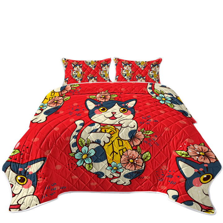 Cute Japanese Cat Quilts for sale