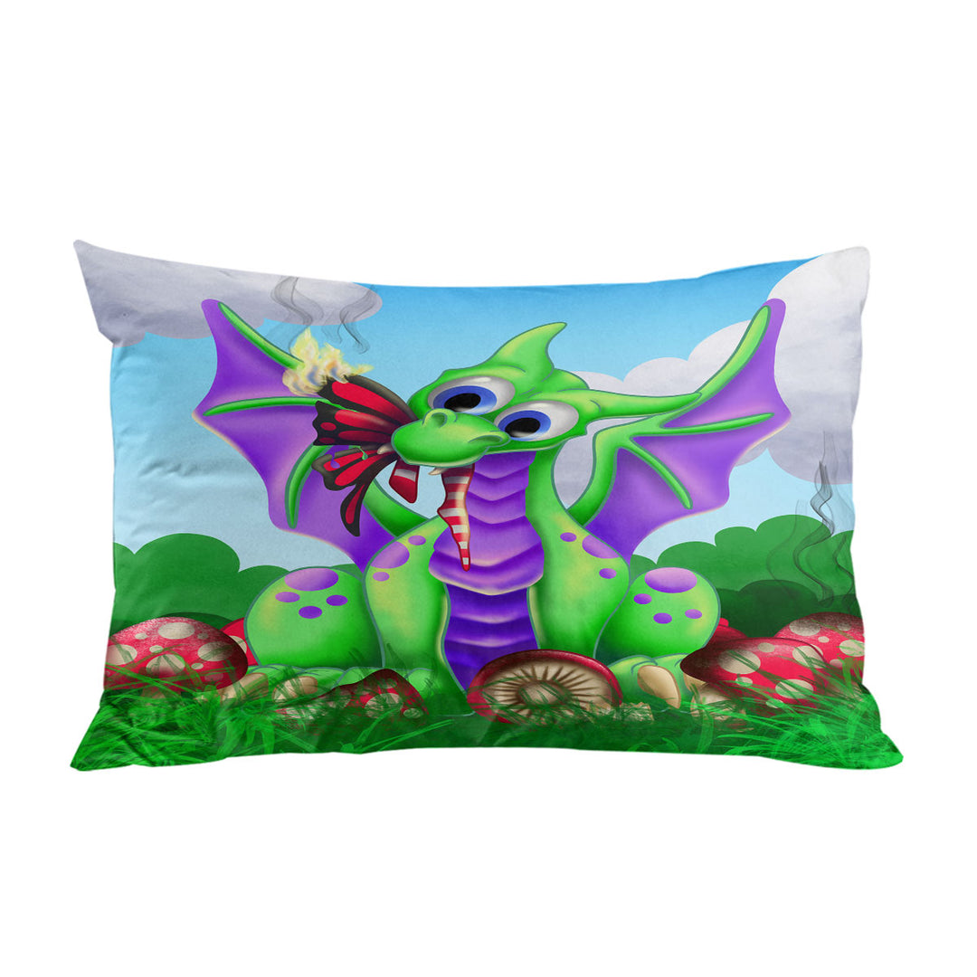 Cute Kids Mushroom and Dragon Pillowcases