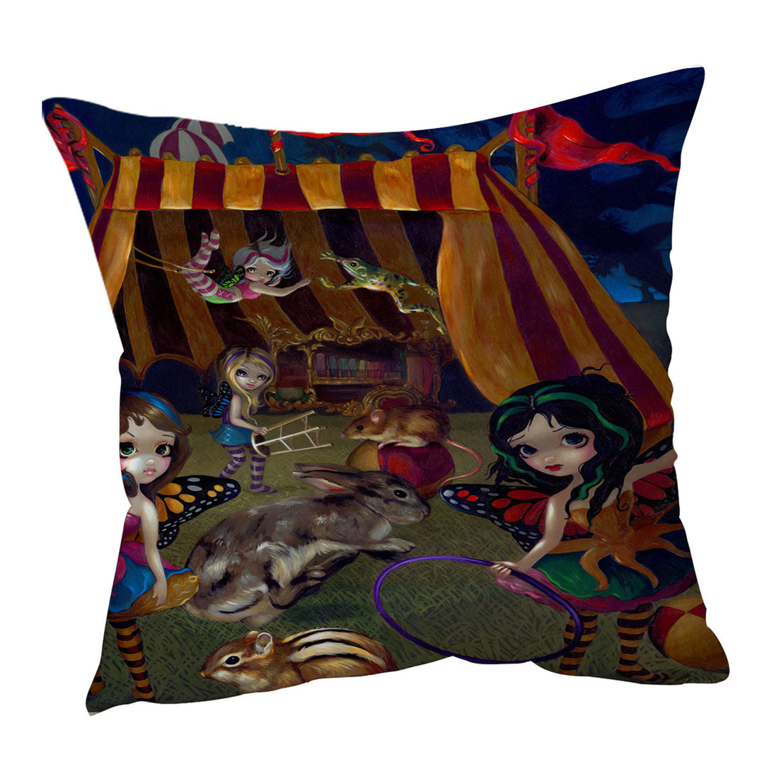 Cute Kids Sofa Pillows Art the Fairy Circus