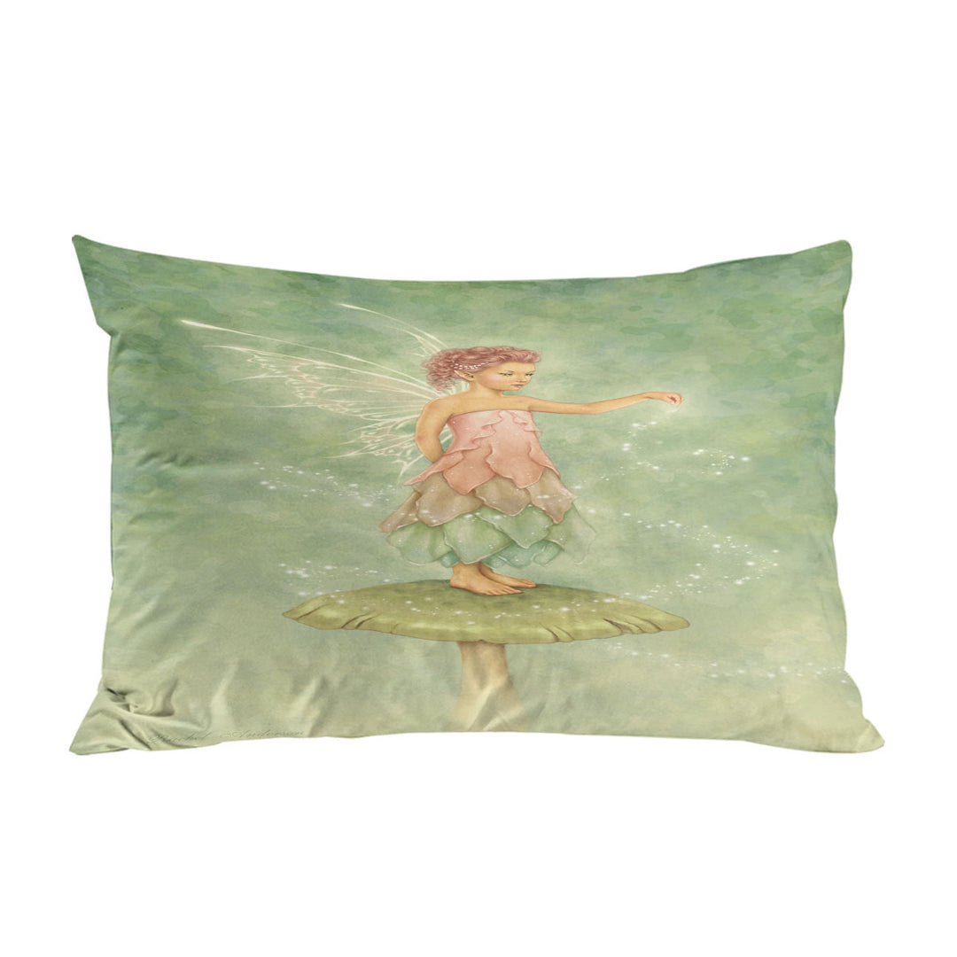 Cute Little Mushroom Fairy with Magical Dust Pillow Cases