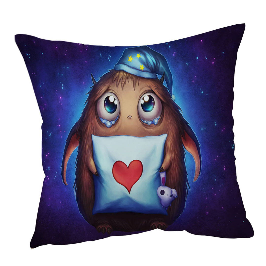 Cute Night Kids Cushion Covers Art Sleepy Alien