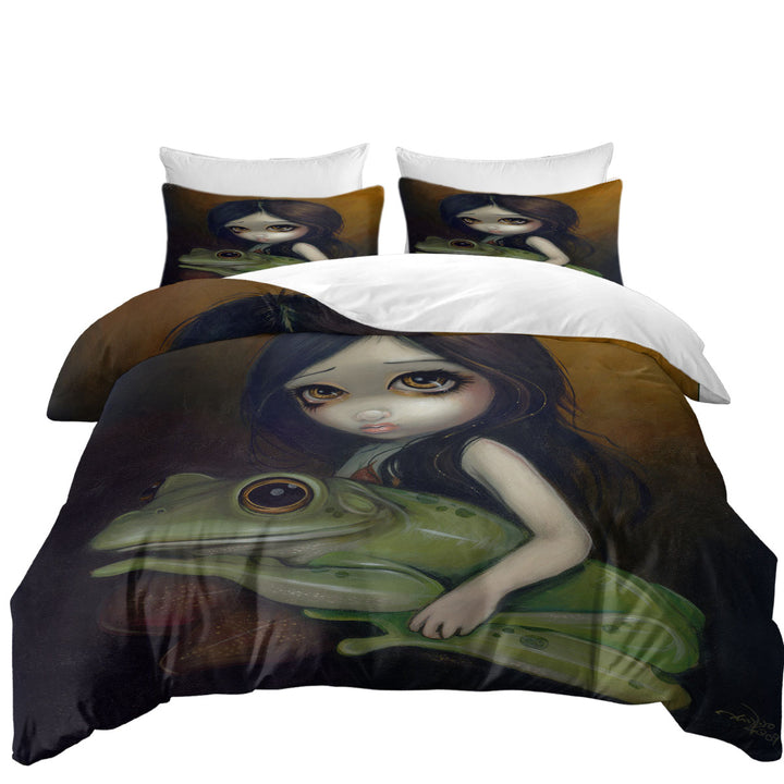 Cute Paintings Little Frog Girl Daybed Covers Sets