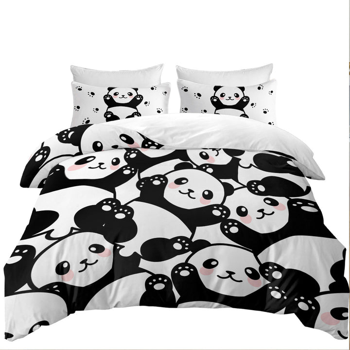 Cute Pandas Duvet Cover