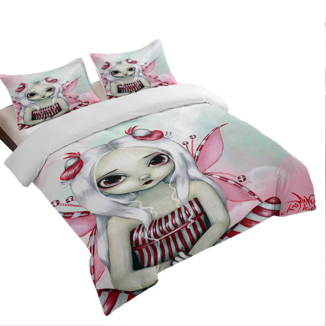 Cute Pinkish Little Fairy the Peppermint Pretty Duvet Covers