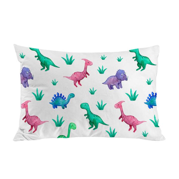 Cute Smiling Dinosaurs for Children Pillowcase