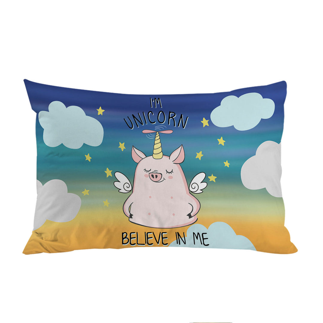 Cute Unicorn Piggy Pillowcase