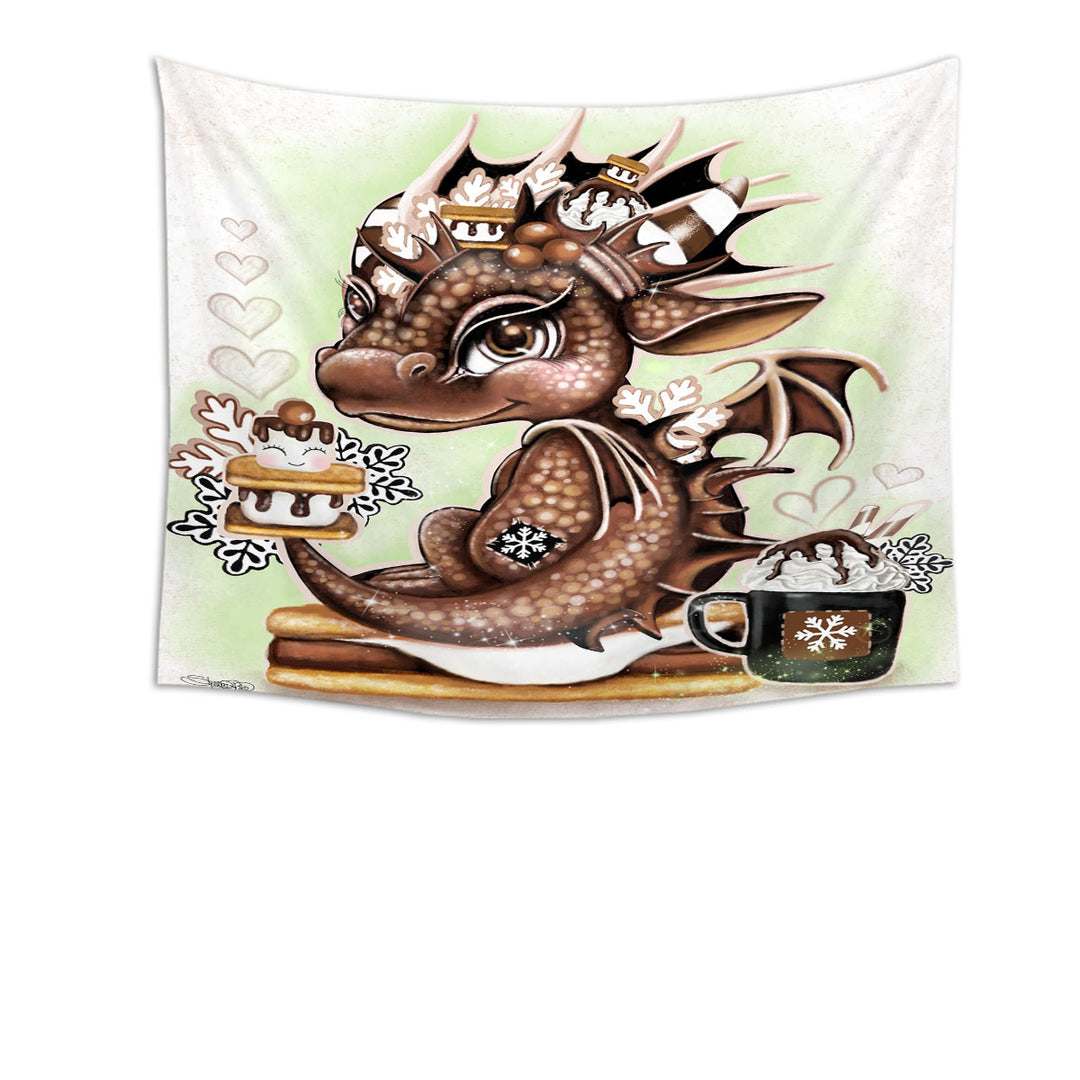 Cute Wall Decor for Boys Hot Chocolate and Smores Lil Dragon