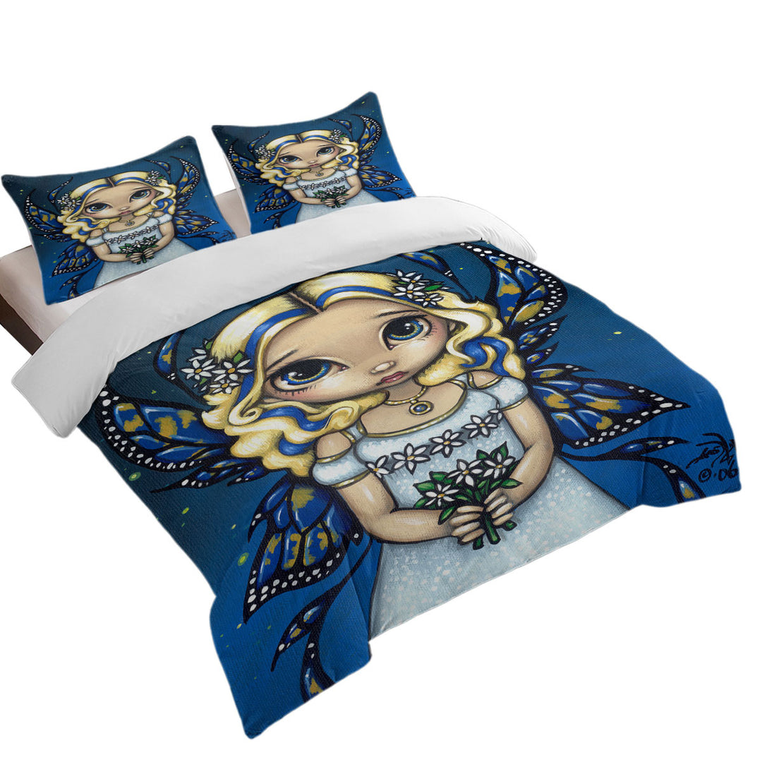 Daisy Lovely Blonde Fairy with Flowers Twin xl Duvet Covers