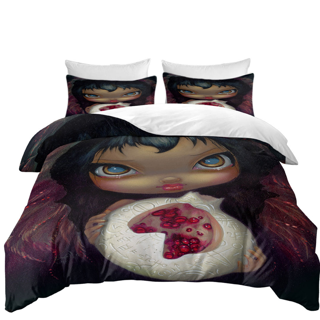 Dark Art Alchemical Angel and Pomegranate Duvet Covers