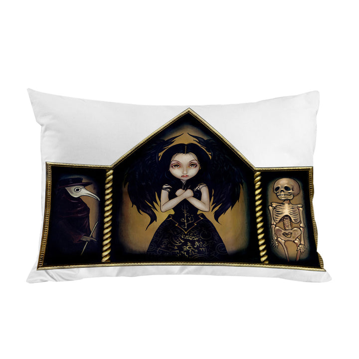 Dark Art Alchemy Angel Plague Mask Skelton Pillowcase