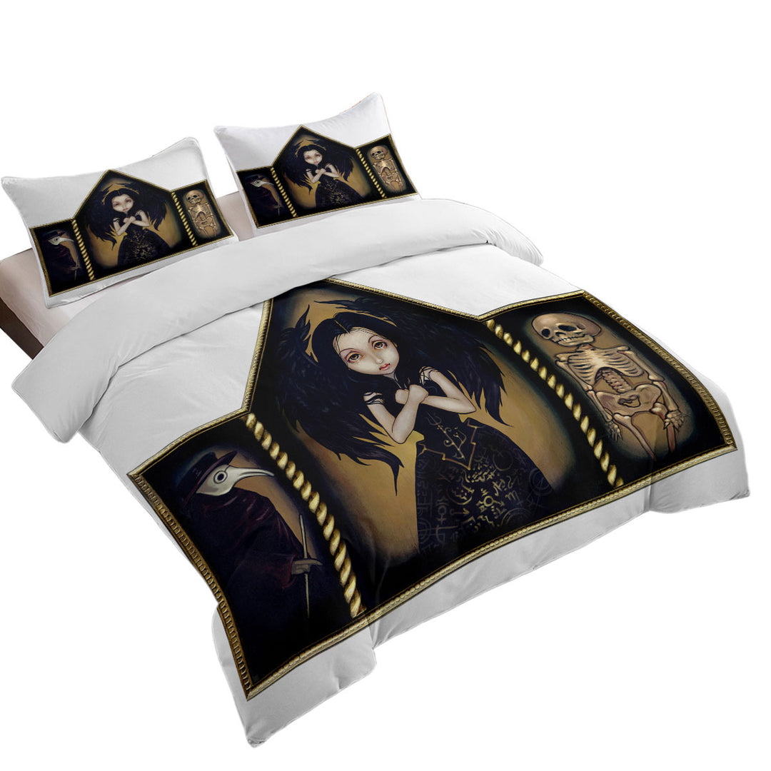 Dark Art Alchemy Angel Plague Mask Skelton Twin Duvet Covers