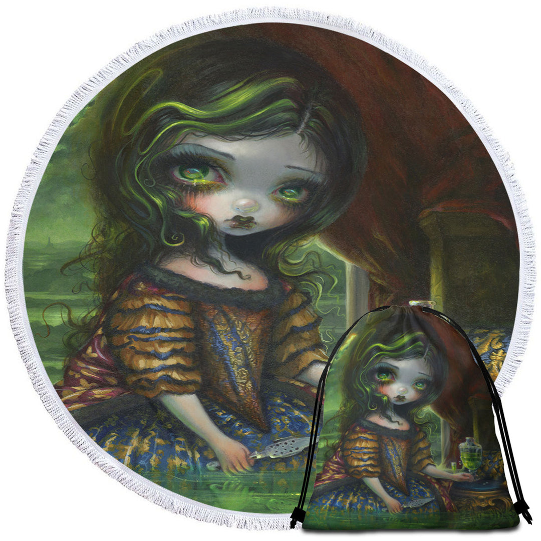 Dark Art Beach Towel the Absinthe Reflections Princess