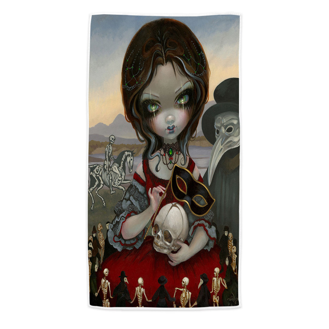 Dark Art Beach Towels Maiden Carnevale Di Morte