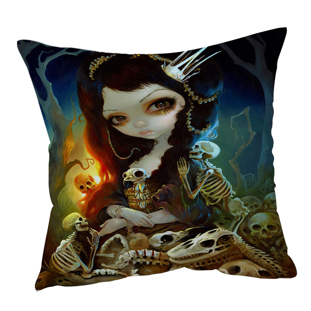 Dark Art Beautiful Princess of Bones Cushion Cover