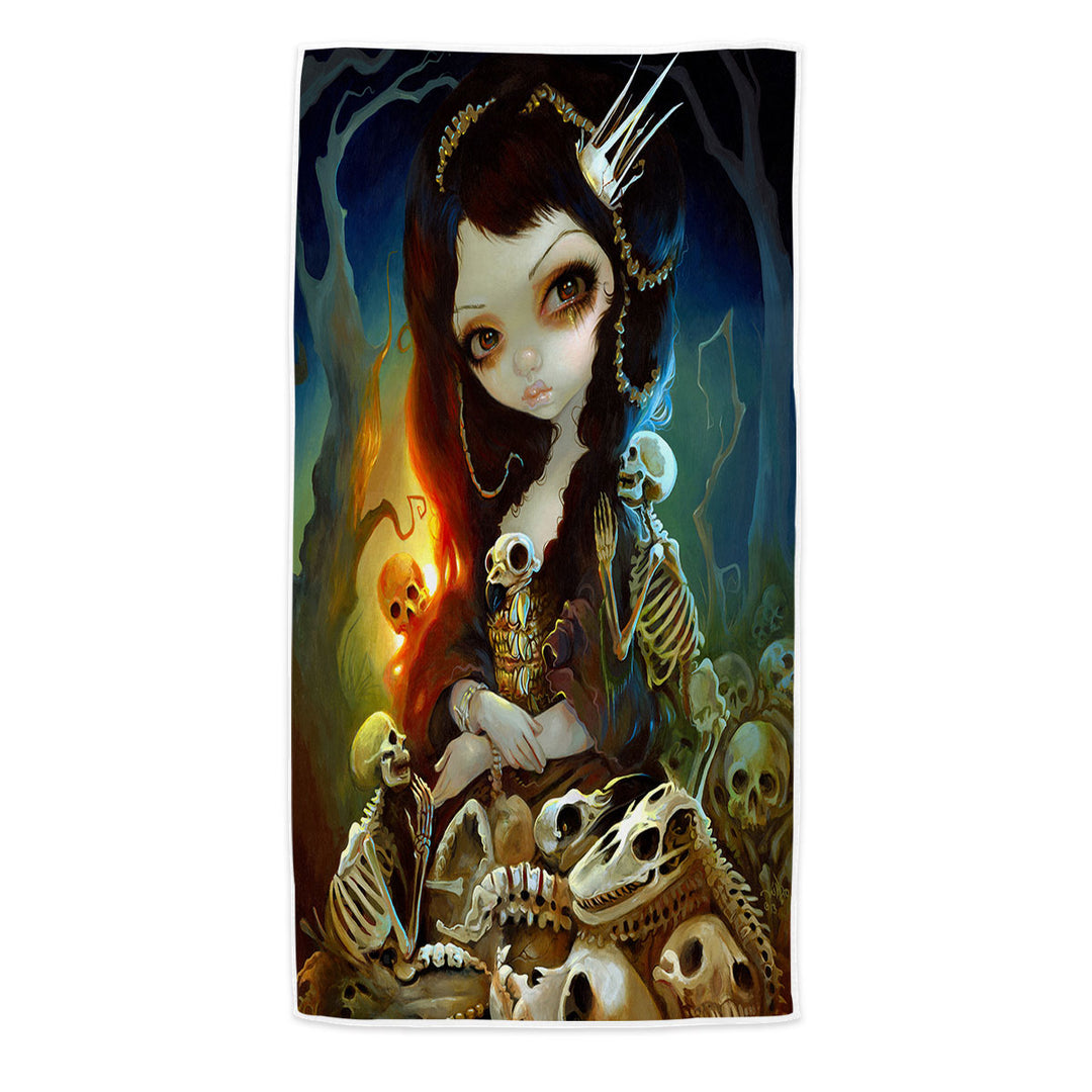 Dark Art Beautiful Princess of Bones Microfiber Beach Towel