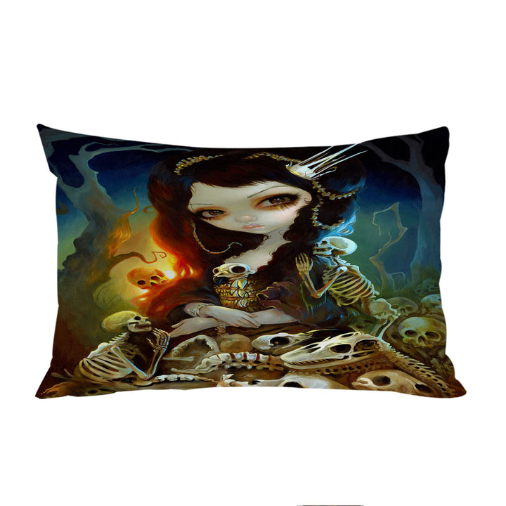 Dark Art Beautiful Princess of Bones Pillow Case Covers