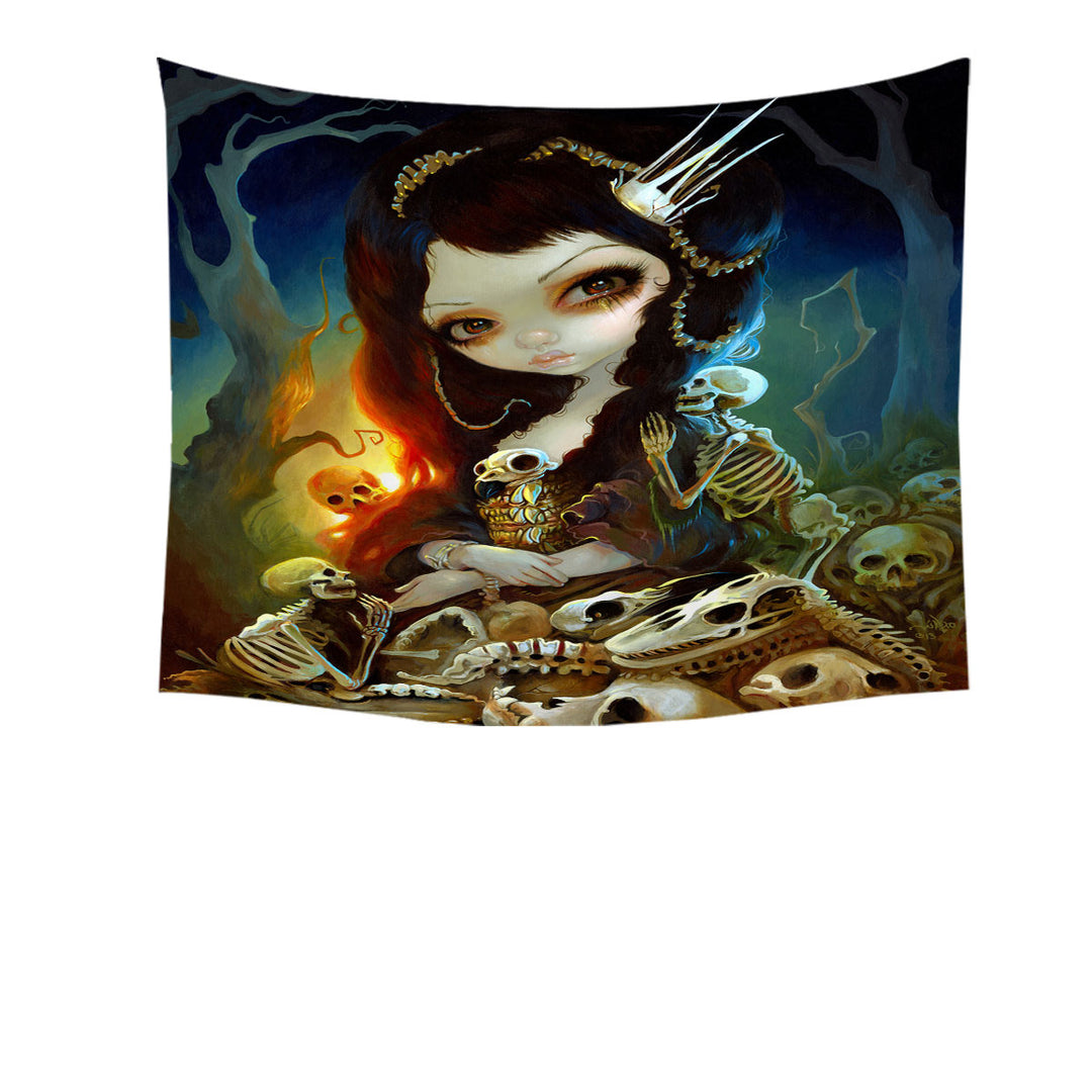 Dark Art Beautiful Princess of Bones Tapestry