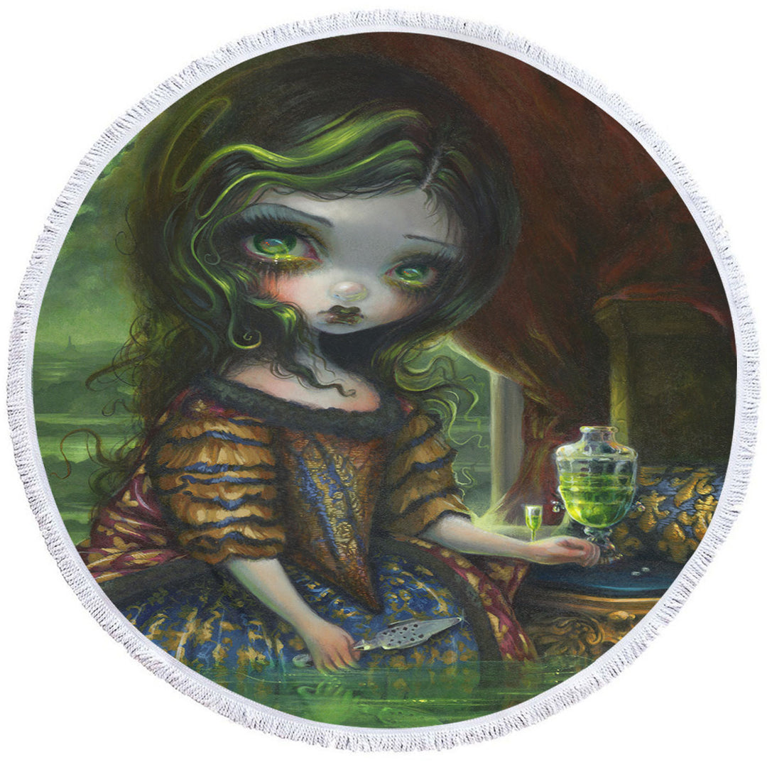 Dark Art Big Beach Towels the Absinthe Reflections Princess