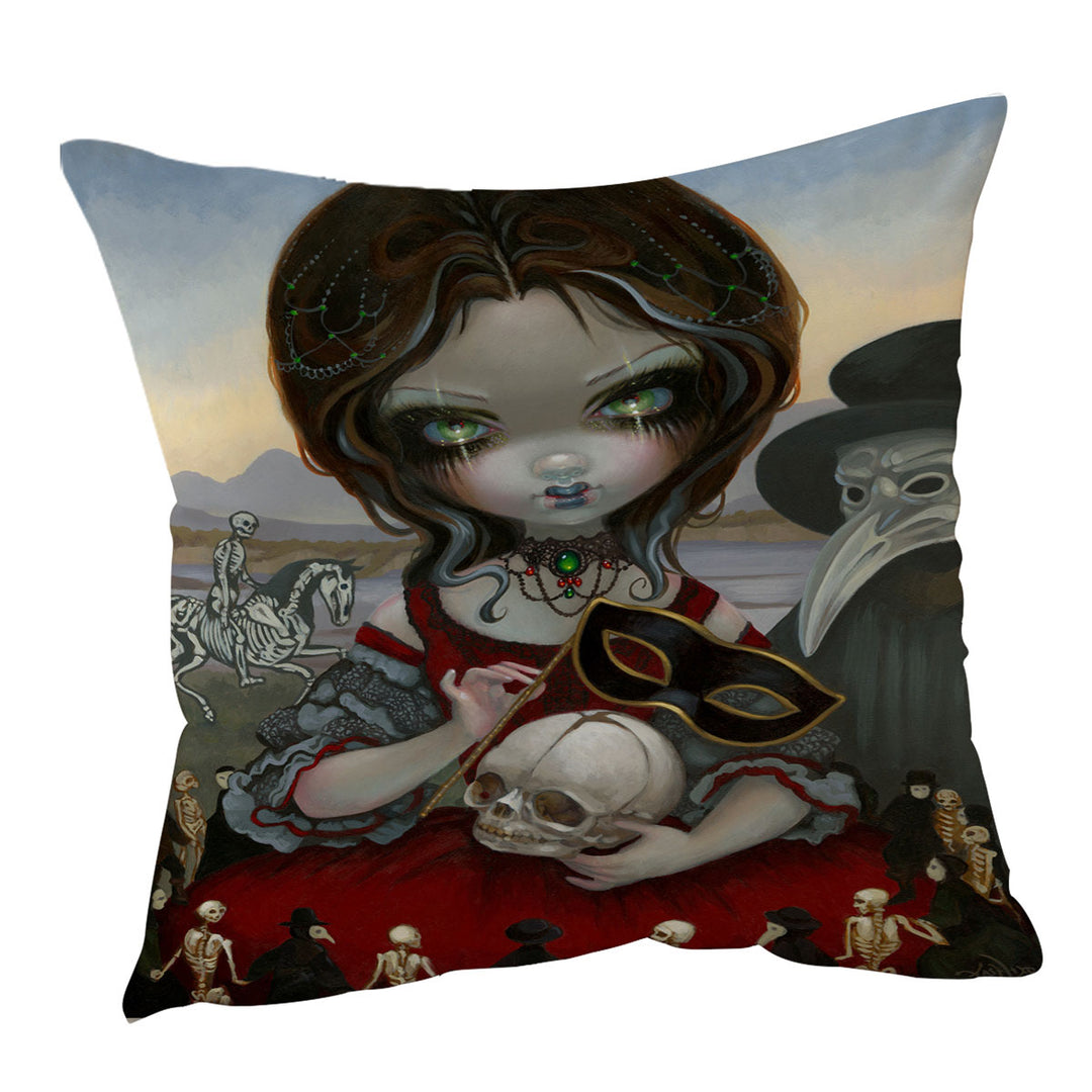 Dark Art Cushion Covers Maiden Carnevale Di Morte