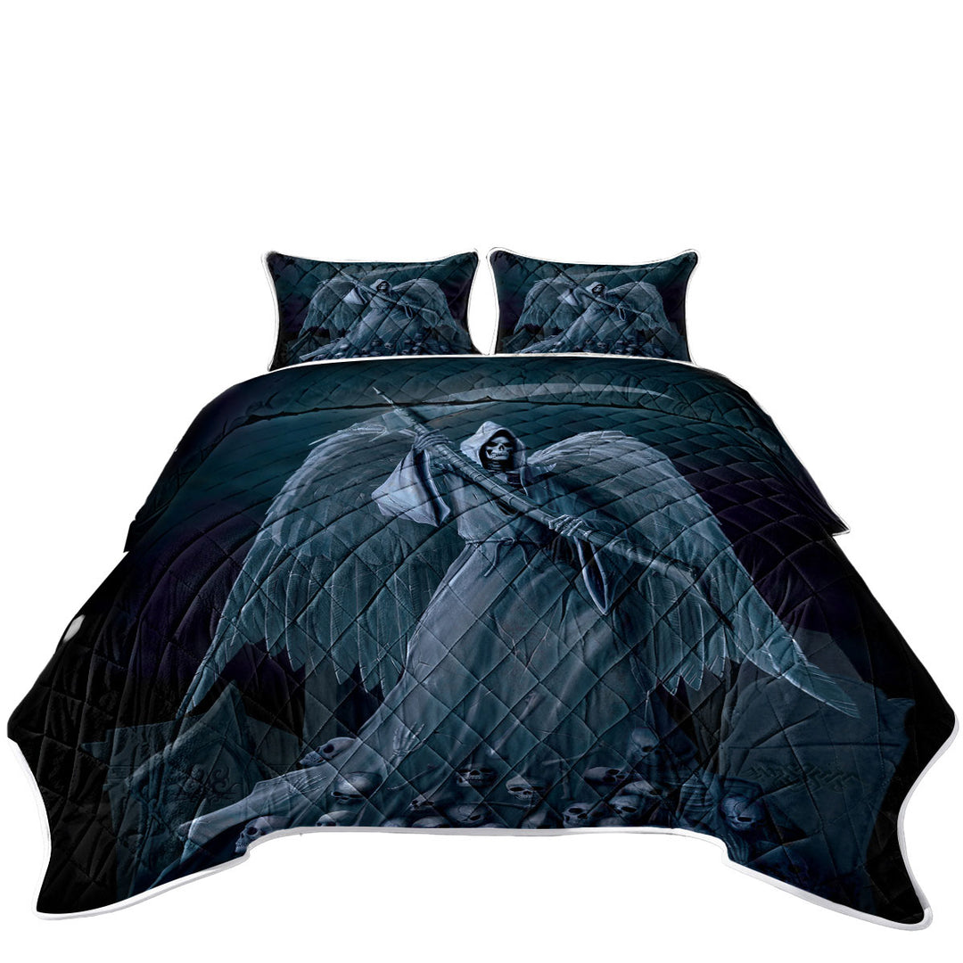 Dark Art Death on a Hold Angel of Death Stone Statue Daybed Covers Sets