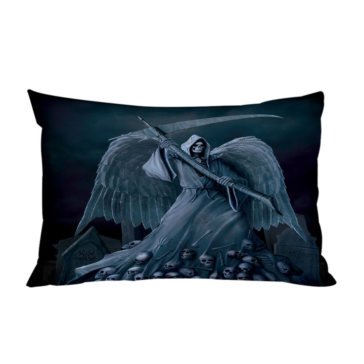 Dark Art Death on a Hold Angel of Death Stone Statue Pillowcase