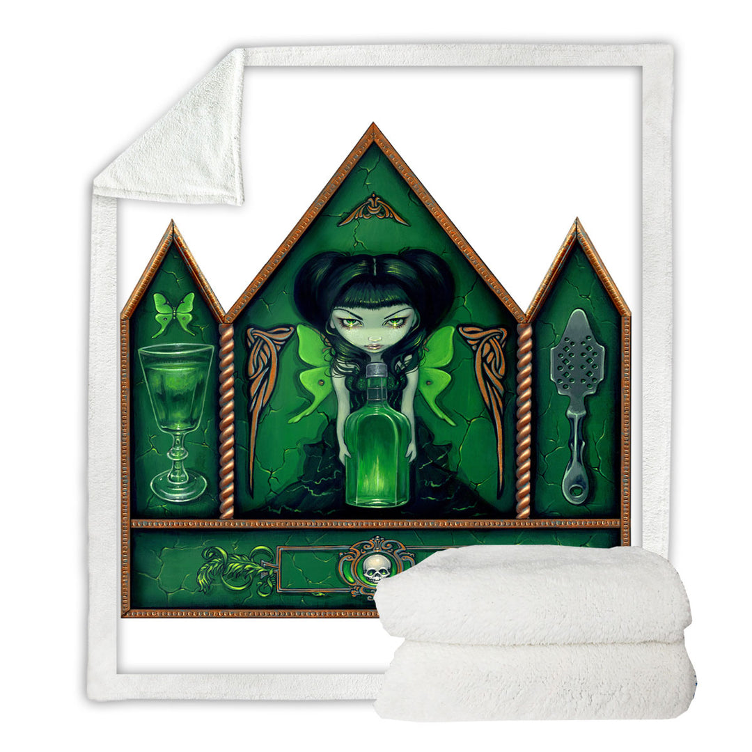 Dark Art Fleece Blankets the Absinthe Fairy