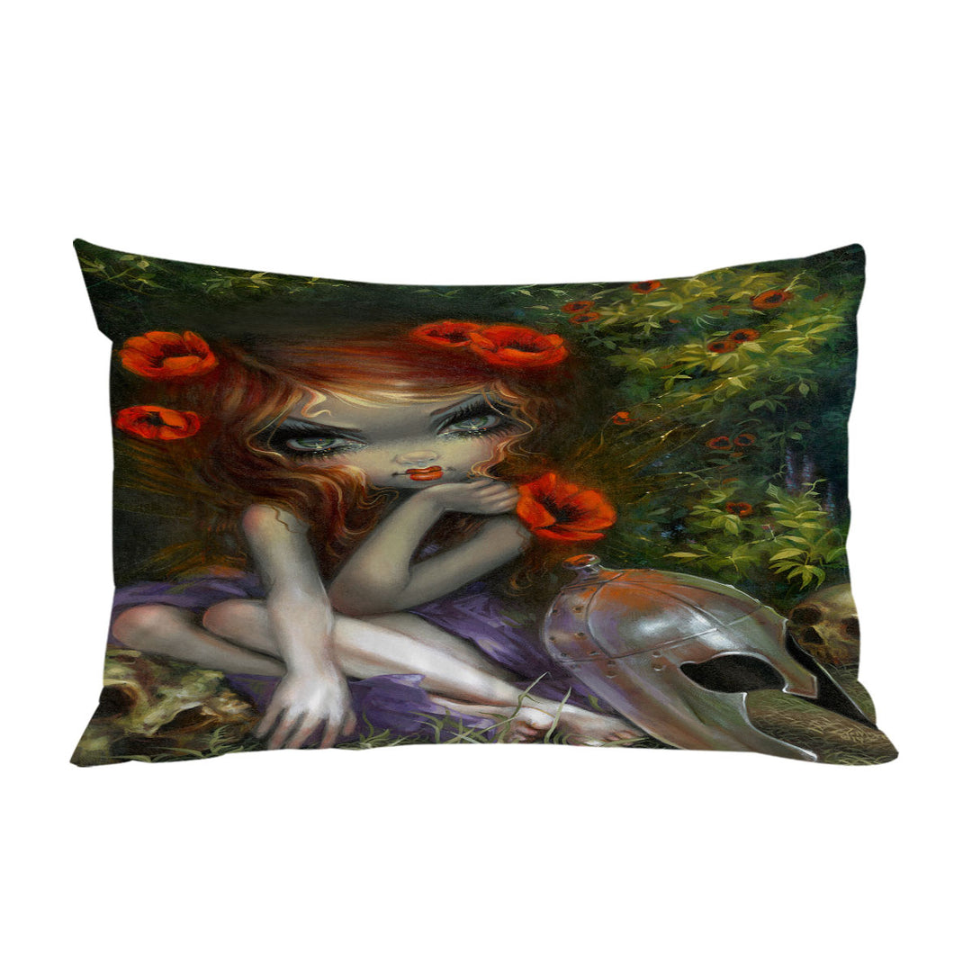 Dark Art La Belle Dame Sans Merci Maiden and Skulls Custom Pillow Cases