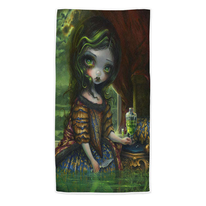 Dark Art Microfiber Beach Towel the Absinthe Reflections Princess