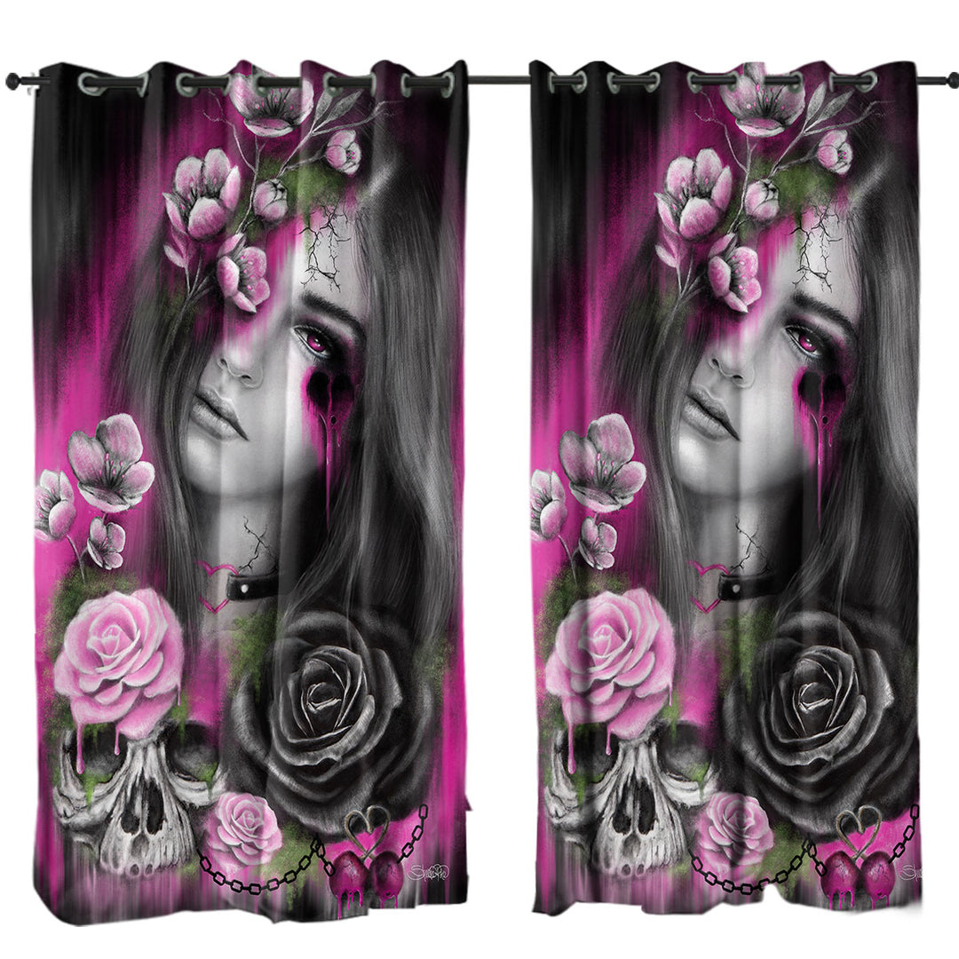 Dark Art Ravenous Beautiful Gothic Girl Drapes