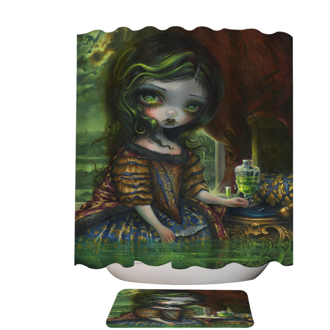 Dark Art Shower Curtains the Absinthe Reflections Princess