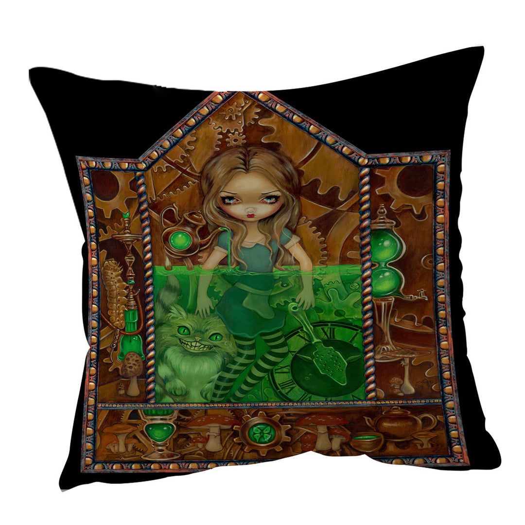 Dark Fantasy Alice in Absinthe Cushion Cover